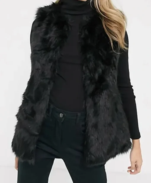 Men-and-Women-Black-Fur-Vest-On-Sale