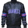 Mike New York Giants Black Varsity Jacket