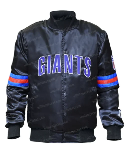 Mike New York Giants Black Varsity Jacket