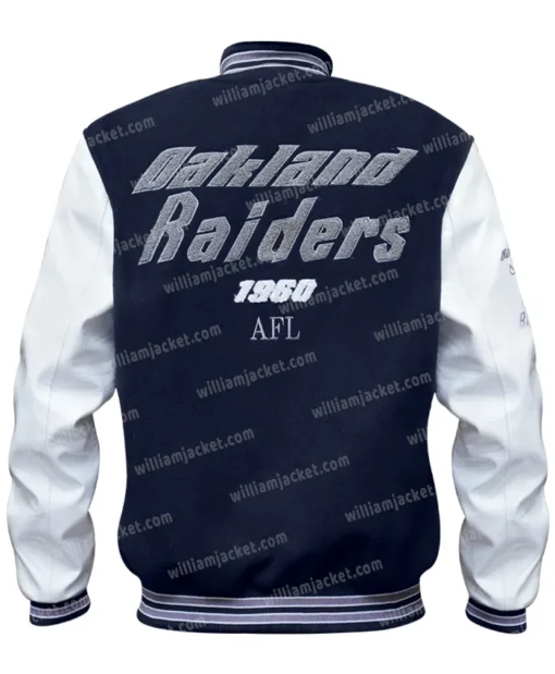 Oakland Raiders Letterman Varsity Jacket Back