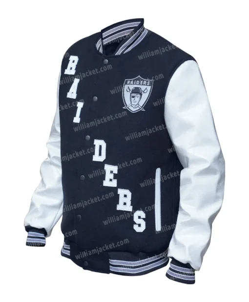 Oakland Raiders Letterman Varsity Jacket Righht