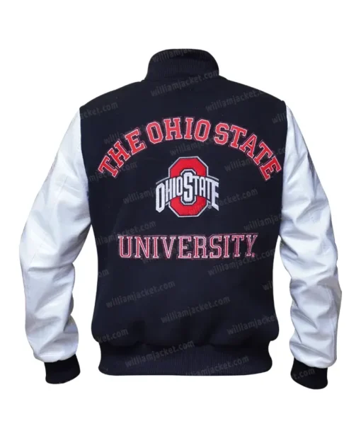 Ohio State Black Varsity Jacket Back