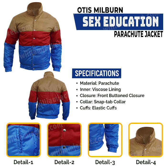 Otis Milburn Sex Education Butterfield Parachute Jacket Infographic