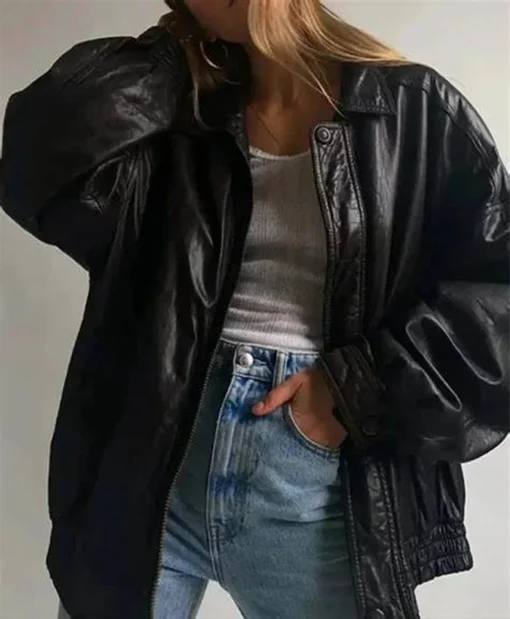 Oversize Vintage Leather Jacket