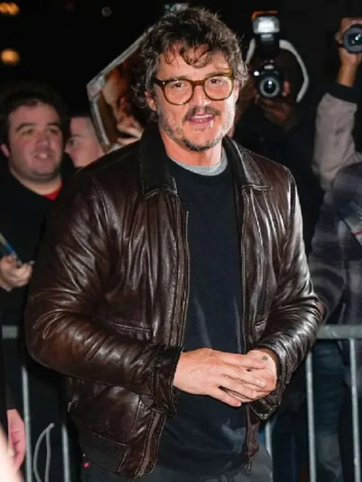 Pedro Pascal SNL Brown Leather Jacket