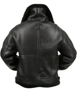 Purchase Michael Large Fur Collar Black Leather Jacket