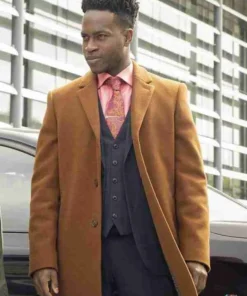 Romario Simpson Granite Harbour Brown Wool Coat