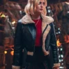 Ruby Sunday Doctor Who S14 Black Shearling Jacket Main