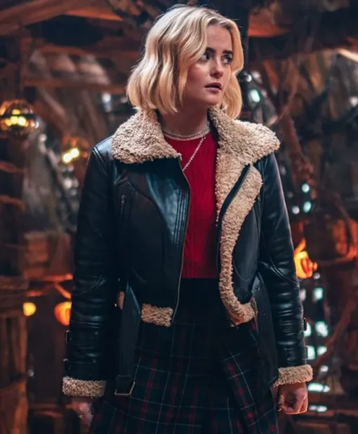 Ruby Sunday Doctor Who S14 Black Shearling Jacket Main