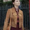 Say Nothing Lola Petticrew Brown Suede Jacket