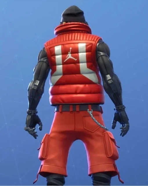 Fortnite Grind Red Quilted Puffer Vest - Image 3