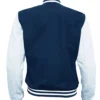 Shop Navy and White Varsity Jacket