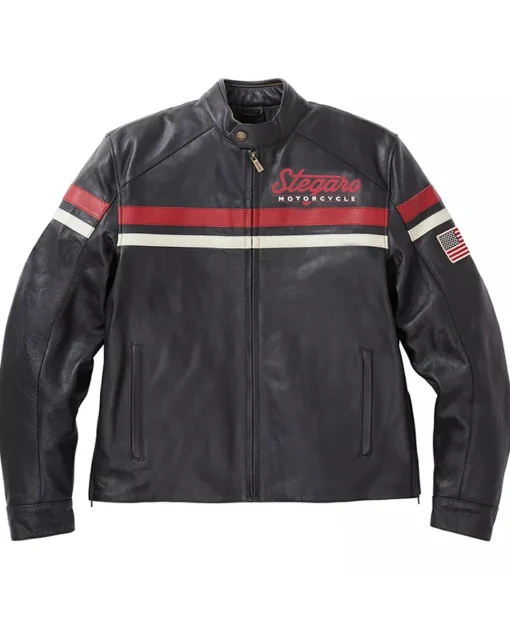 Shop Stegaro Black Motorcycle Leather Jacket