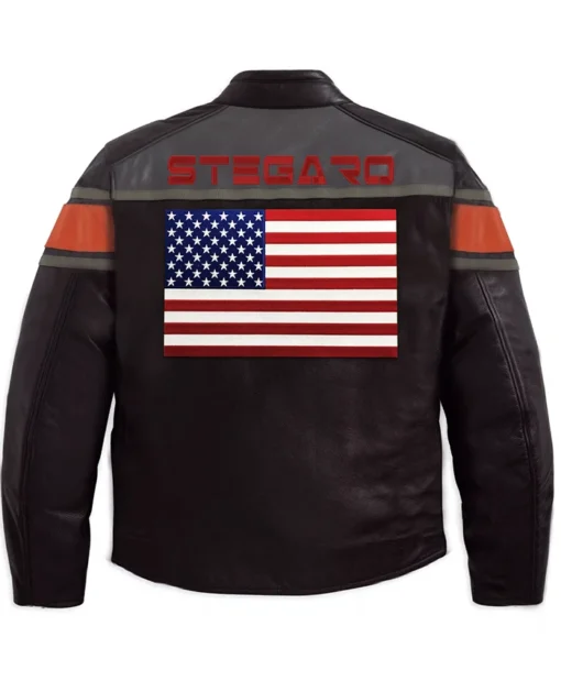 Shop Stegaro Cafe Racer Black Leather Jacket