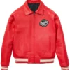 Shop Stegaro Fizz Club Red Real Leather Jacket