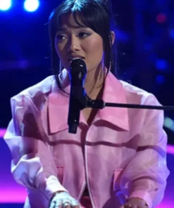 Shop The Voice S26 Kay Sibal Pink Mesh Jacket