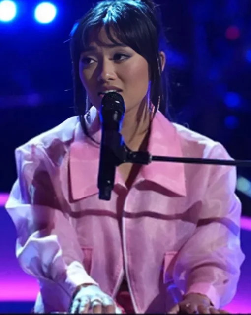 Shop The Voice S26 Kay Sibal Pink Mesh Jacket