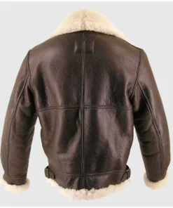 Shop Thomas SF Shearling Sheepskin Brown Leather Jacket