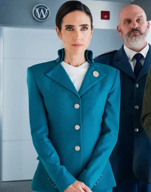 Jennifer Connelly Snowpiercer Blue Coat