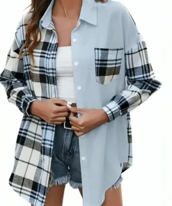 Sprint S02 Melissa Jefferson Blue Plaid Shirt