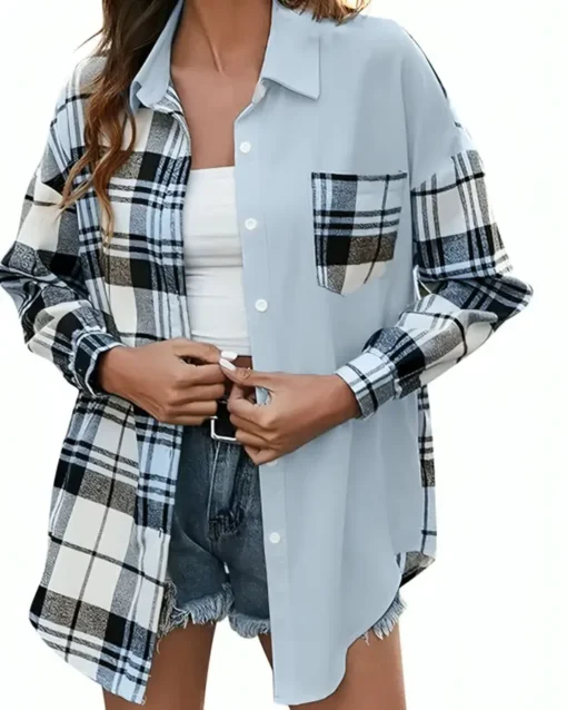 Sprint S02 Melissa Jefferson Blue Plaid Shirt