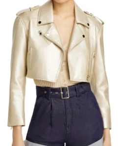 Summer Newman The Young and the Restless Gold Leather Jacket For Sale