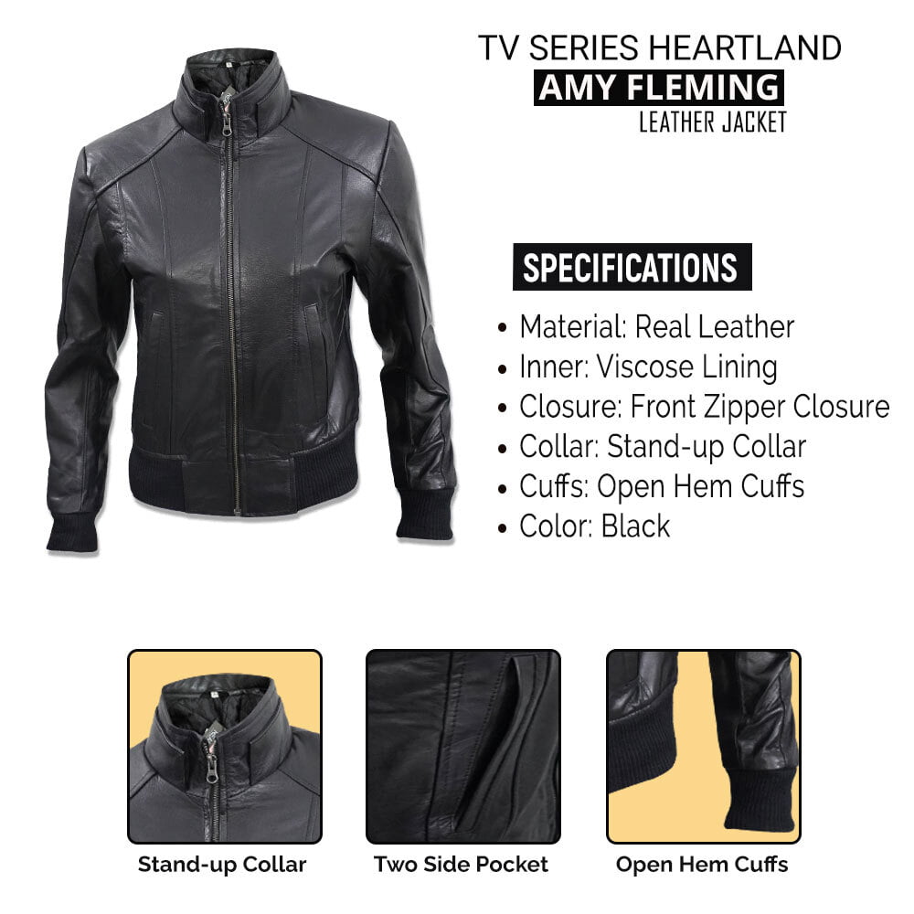 TV Series Heartland Amy Fleming Leather Jacket