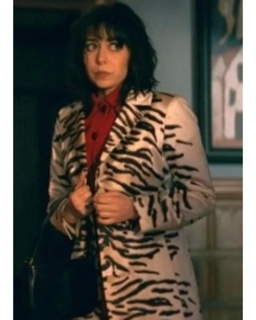 The Penguin Cristin Milioti Zebra Print Long Coat