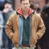 The Running Man Glen Powell Brown Jacket Main