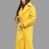 The Substance 2024 Demi Moore Yellow Coat Main