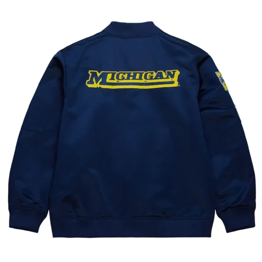 Vintage Logo University of Michigan Satin Jacket sale