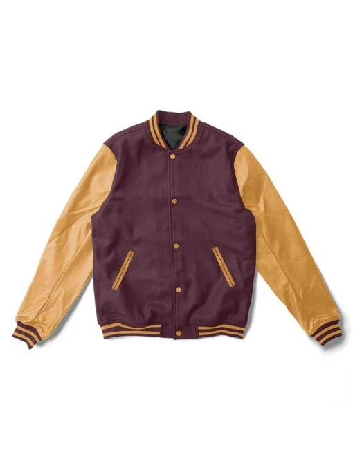 burgundy-and-yellow-varsity-jacket​