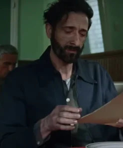 Adrien Brody The Brutalist Blue Jacket