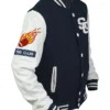 American Football Navy Blue Stegaro Varsity Jacket Look