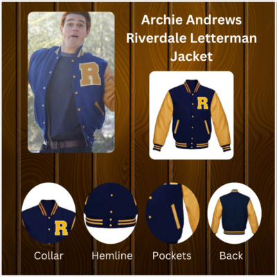 Archie Andrews Riverdale Letterman Jacket Infograhics