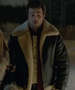 Beau Mirchoff The Finnish Line Black Shearling Leather Jacket