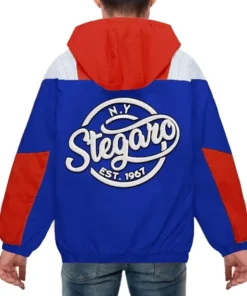 Bertram Red And Blue Stegaro Hooded Jacket Back