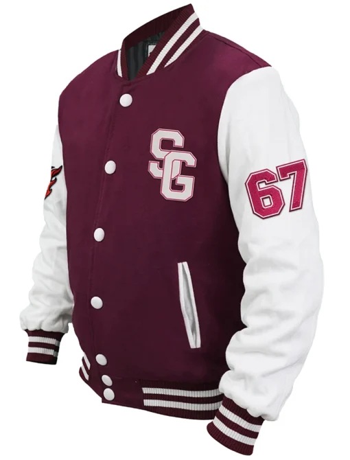 Buy Soccer Stegaro Maroon Varsity Jacket