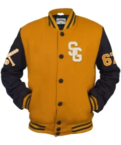 Buy Stegaro Base Ball Yellow And Black Varsity Jacket