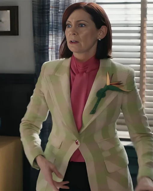 Carrie Preston Elsbeth S02 Plaid Blazer For Sale