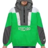 Charlie Orange And Brown Stegaro Hooded Jacket