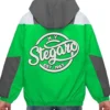 Charlie Orange And Brown Stegaro Hooded Jacket Back