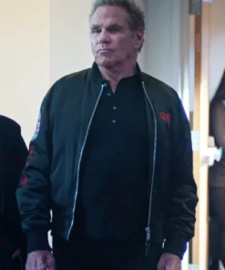 Cobra Kai S06 John Kreese Black Bomber Jacket