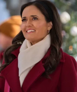 Danica McKellar A Cinderella Christmas Ball Wool Long Coat