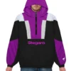 Dante Purple And Black Stegaro Anorak Jacket