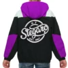 Dante Purple And Black Stegaro Anorak Jacket Back