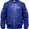 Deacon Royal Blue Stegaro Bomber Leather Jacket