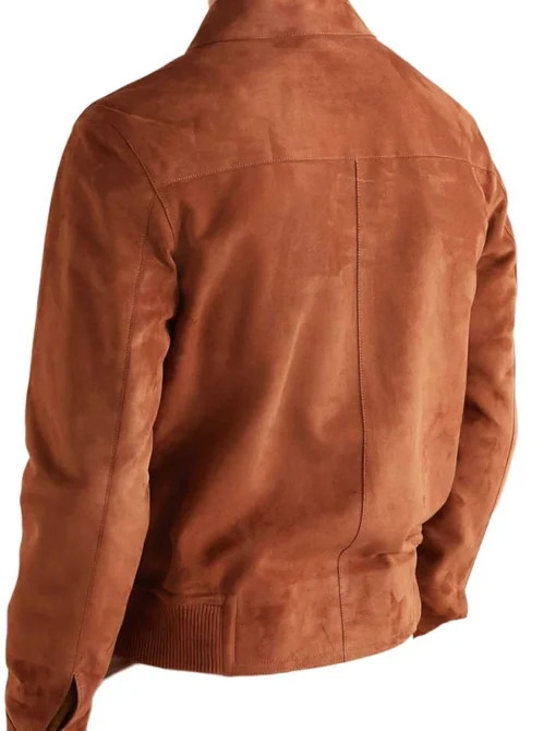 Decent Brown Suede Trucker Jacket Back