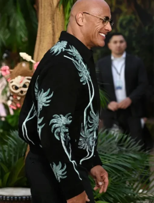 Dwayne Johnson Moana 2 UK Premiere Black Jacket Back