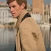 Eddie Redmayne The Day of the Jackal Beige Coat Collar